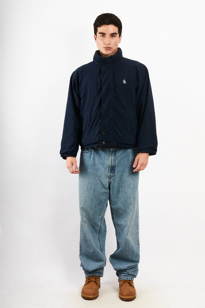 1990 Vintage Nautica Reversible Tartan / Navy Jacket (S/M)