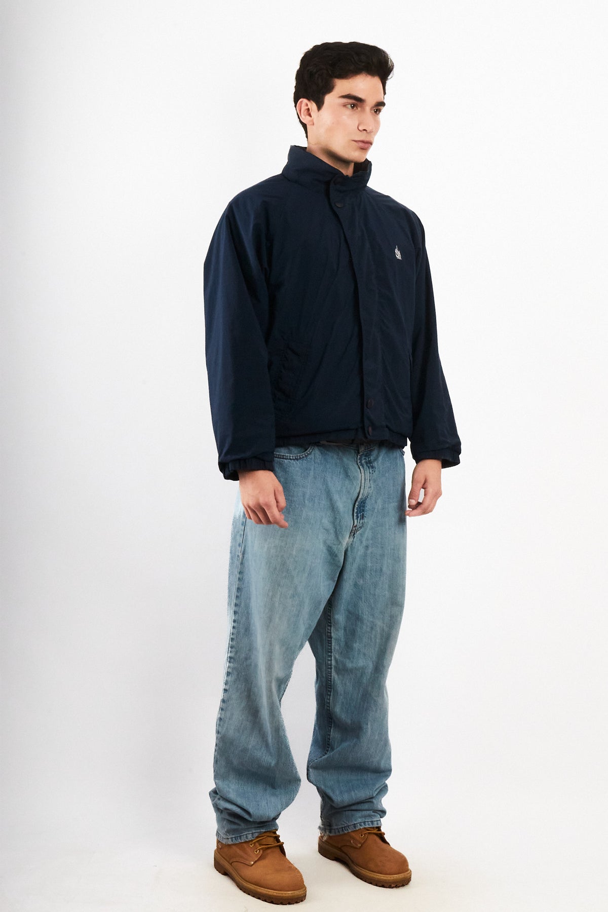 1990 Vintage Nautica Reversible Tartan / Navy Jacket (S/M)
