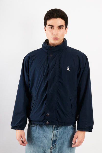1990 Vintage Nautica Reversible Tartan / Navy Jacket (S/M)