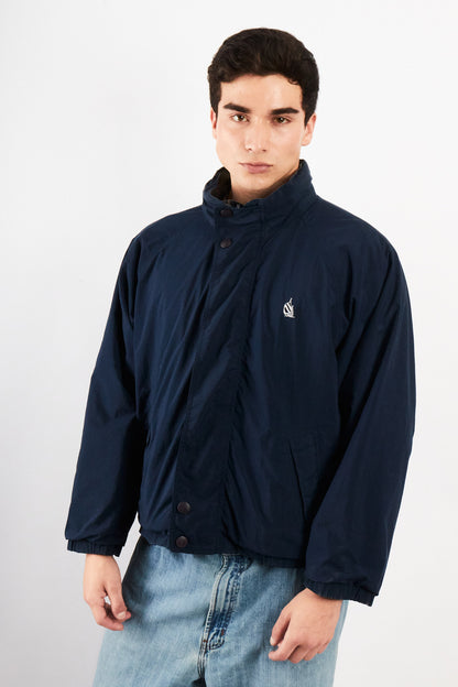 1990 Vintage Nautica Reversible Tartan / Navy Jacket (S/M)