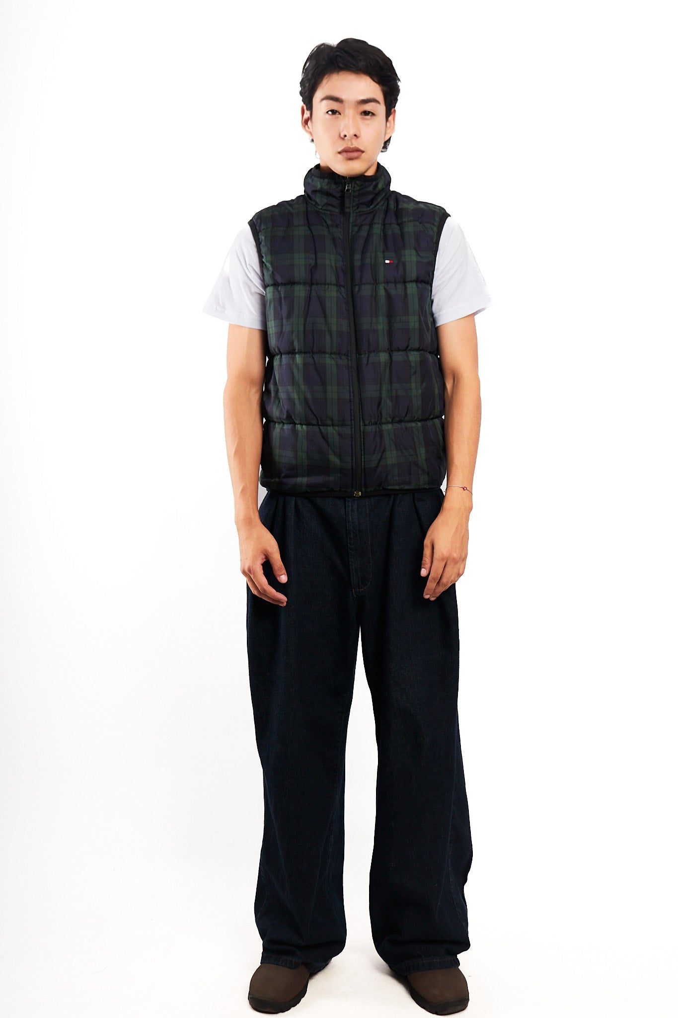 2000 Vintage Tommy Hilfiger Reversible Tartan Vest (M)