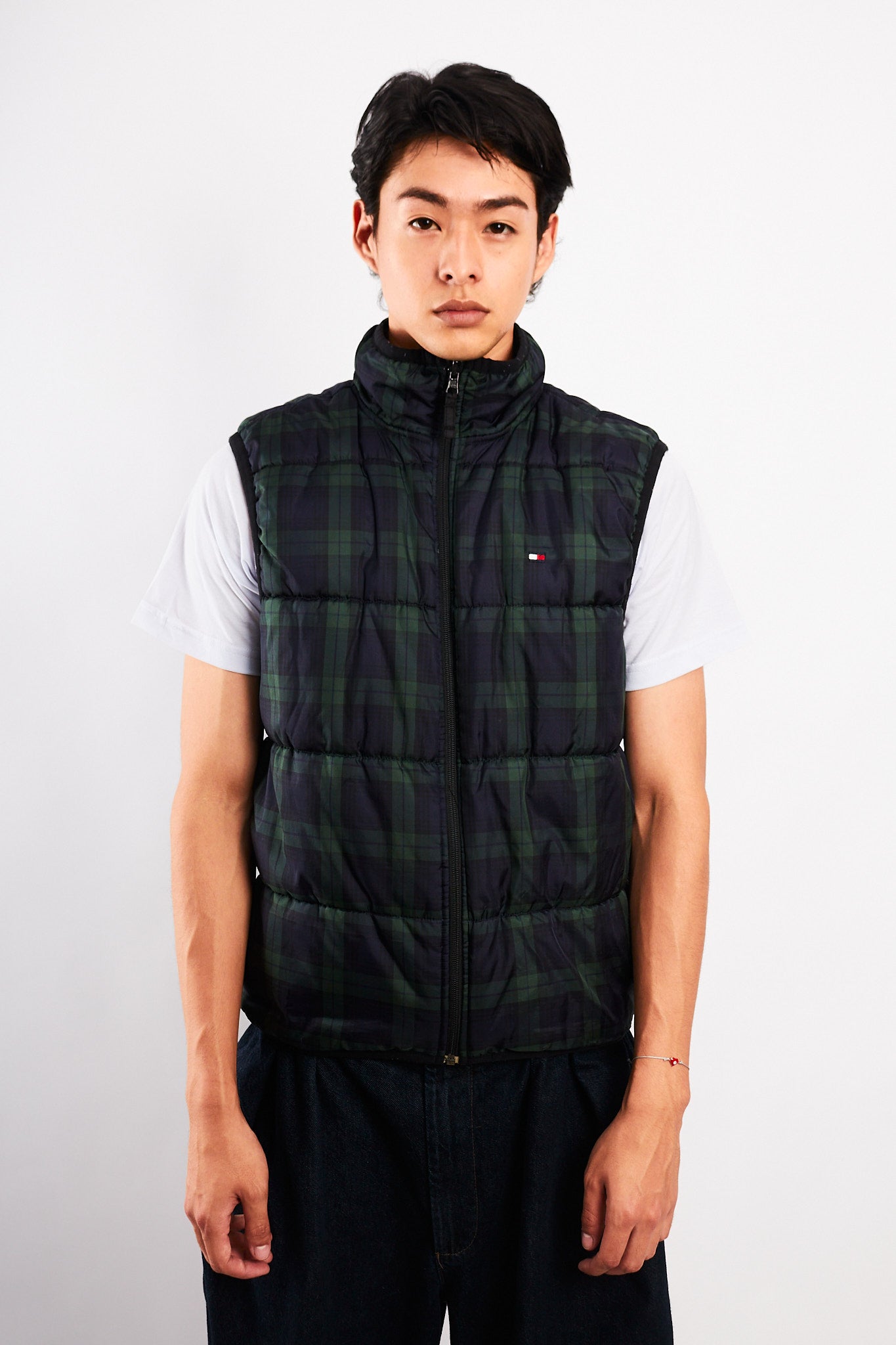 2000 Vintage Tommy Hilfiger Reversible Tartan Vest (M)