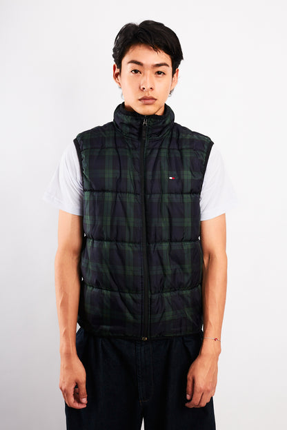 2000 Vintage Tommy Hilfiger Reversible Tartan Vest (M)