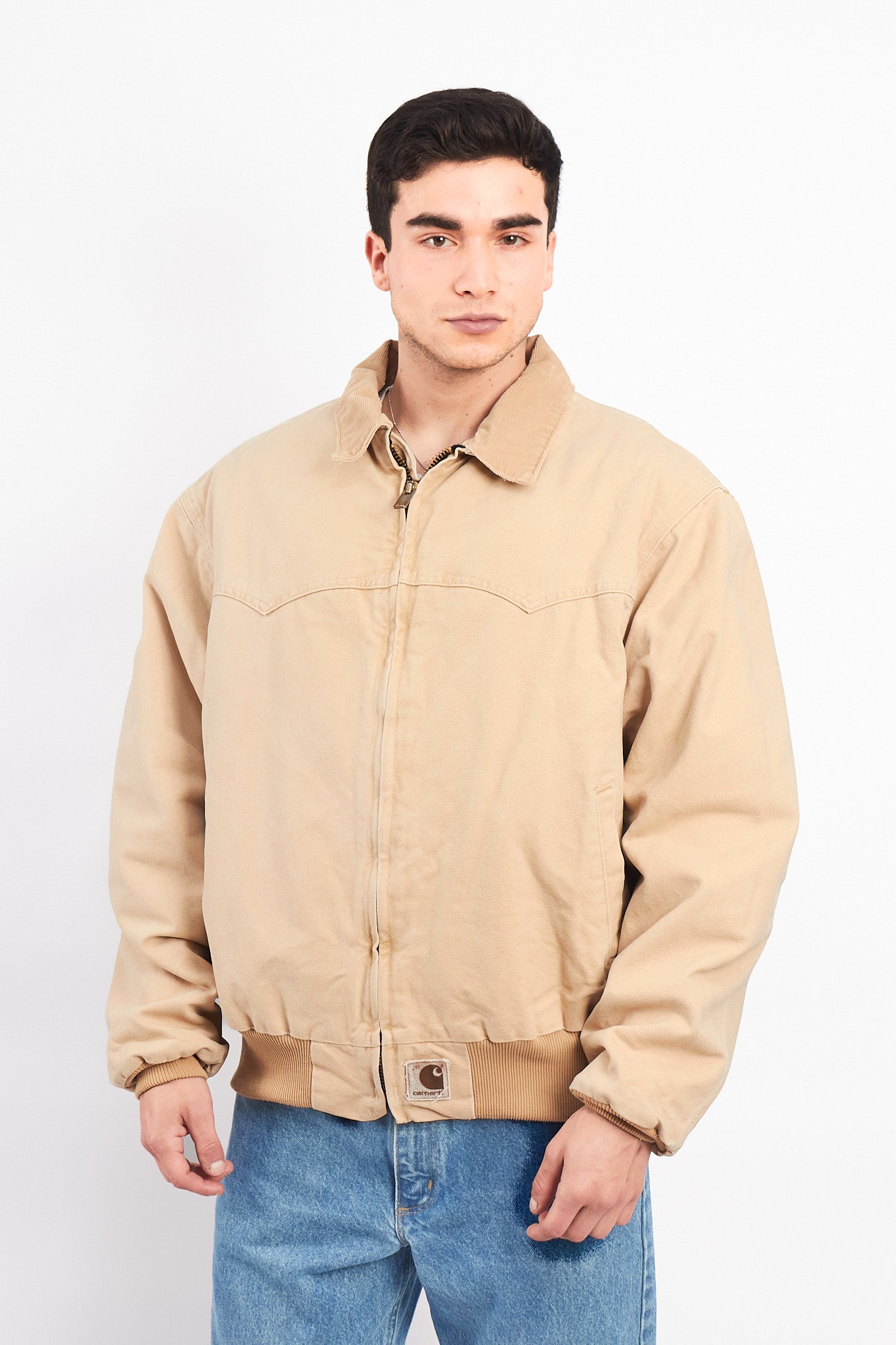 1998 Vintage Carhartt Quilted Wheat Santa Fe Jacket (L/XL)