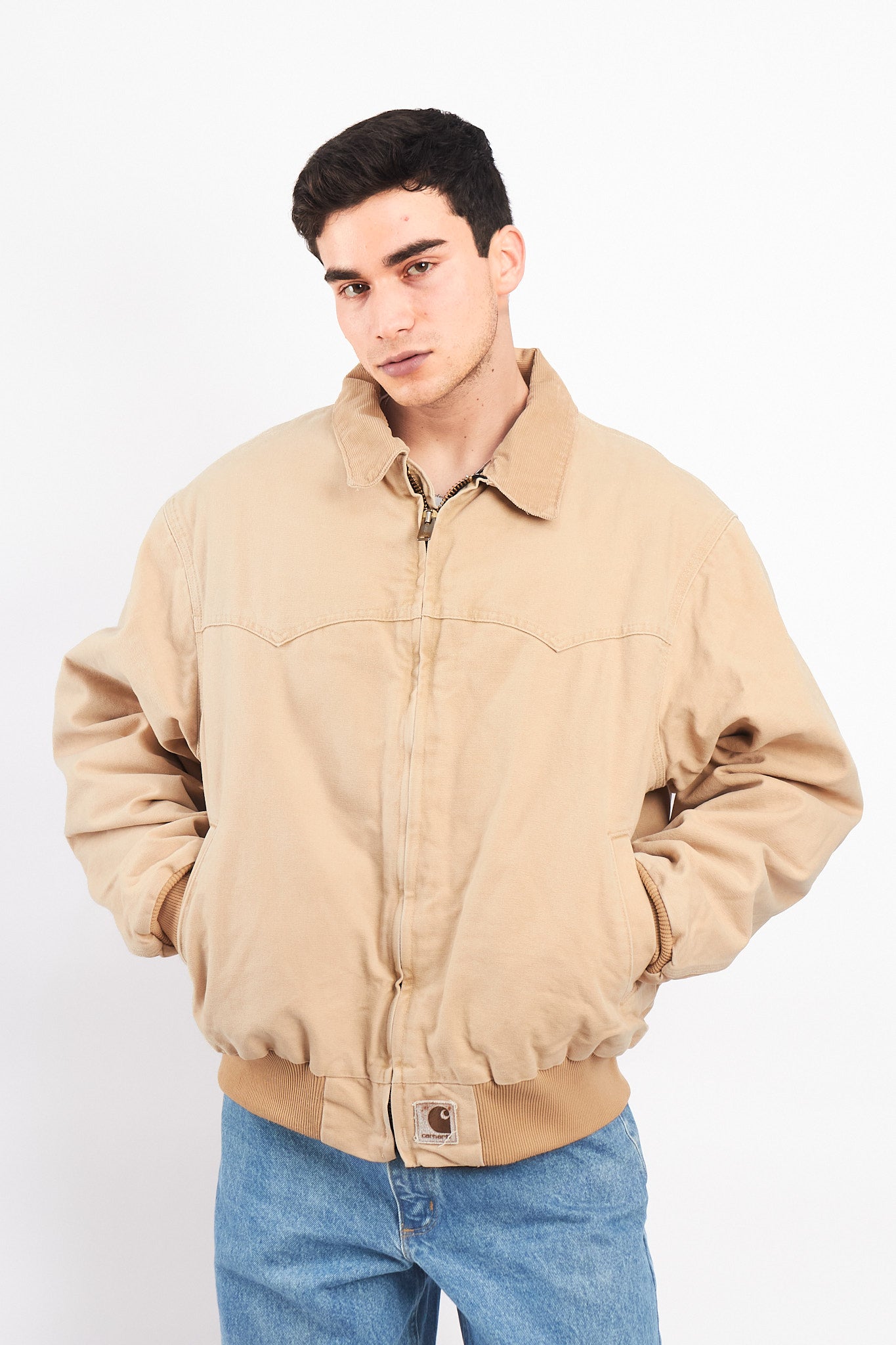 1998 Vintage Carhartt Quilted Wheat Santa Fe Jacket (L/XL)