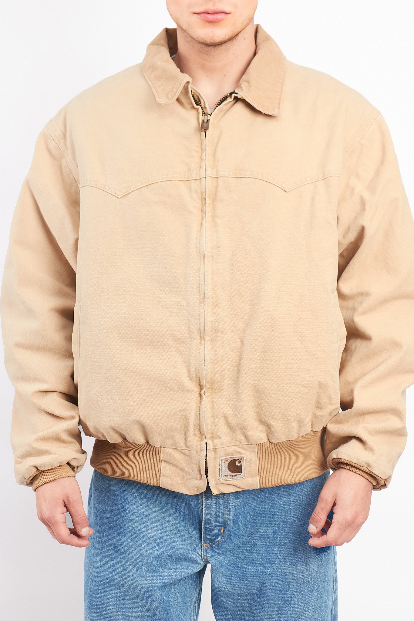 1998 Vintage Carhartt Quilted Wheat Santa Fe Jacket (L/XL)