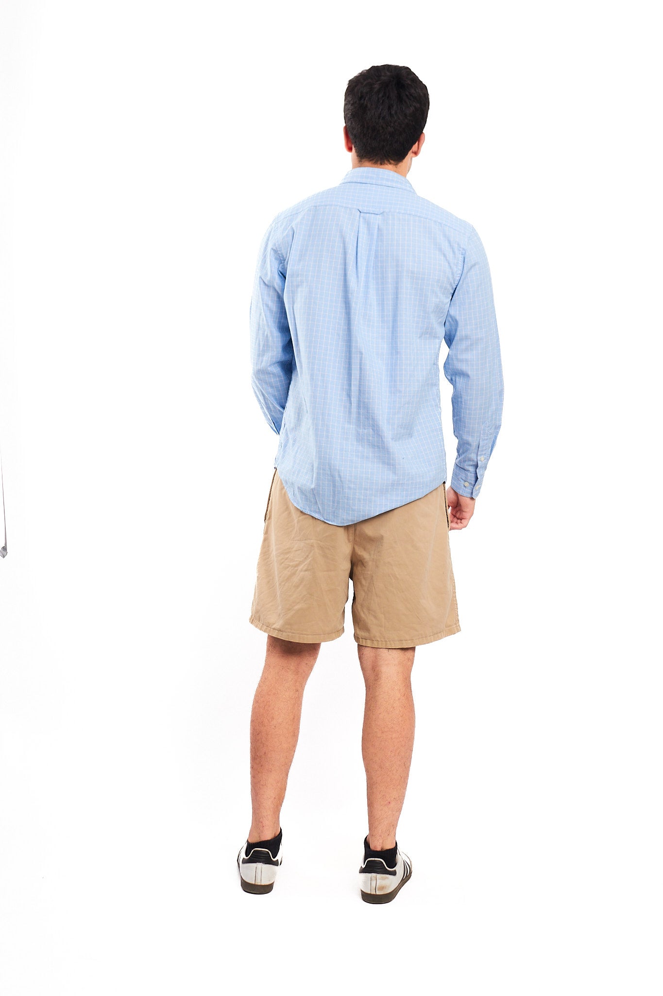 2000 Nautica Sky Blue Plaid Shirt (M/L)