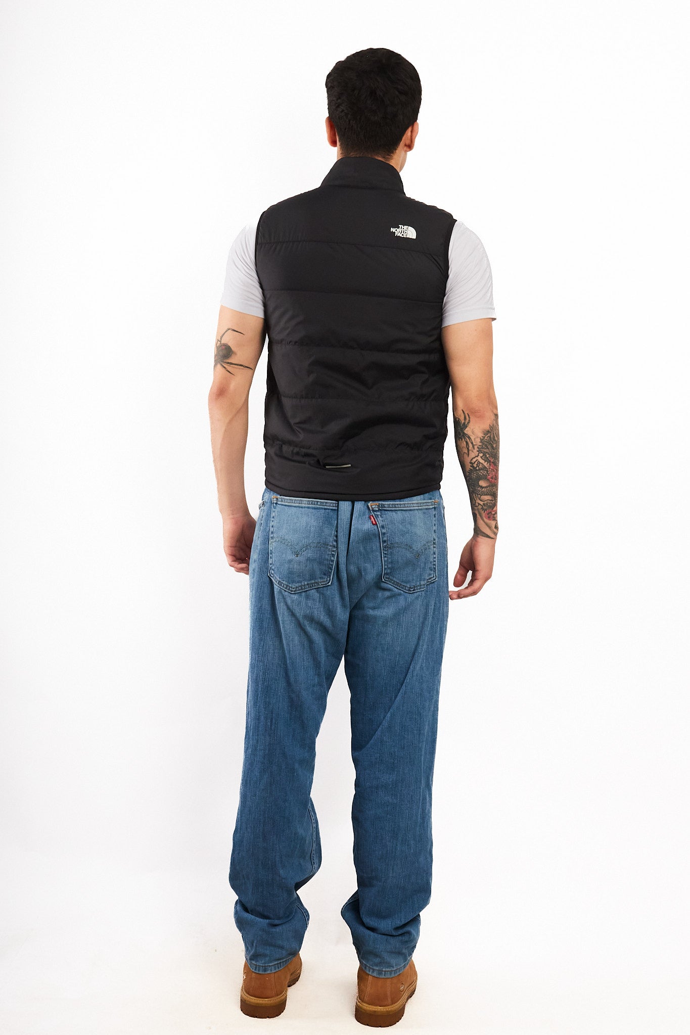 2000 Vintage The North Face Graphite Puffer Vest (S)