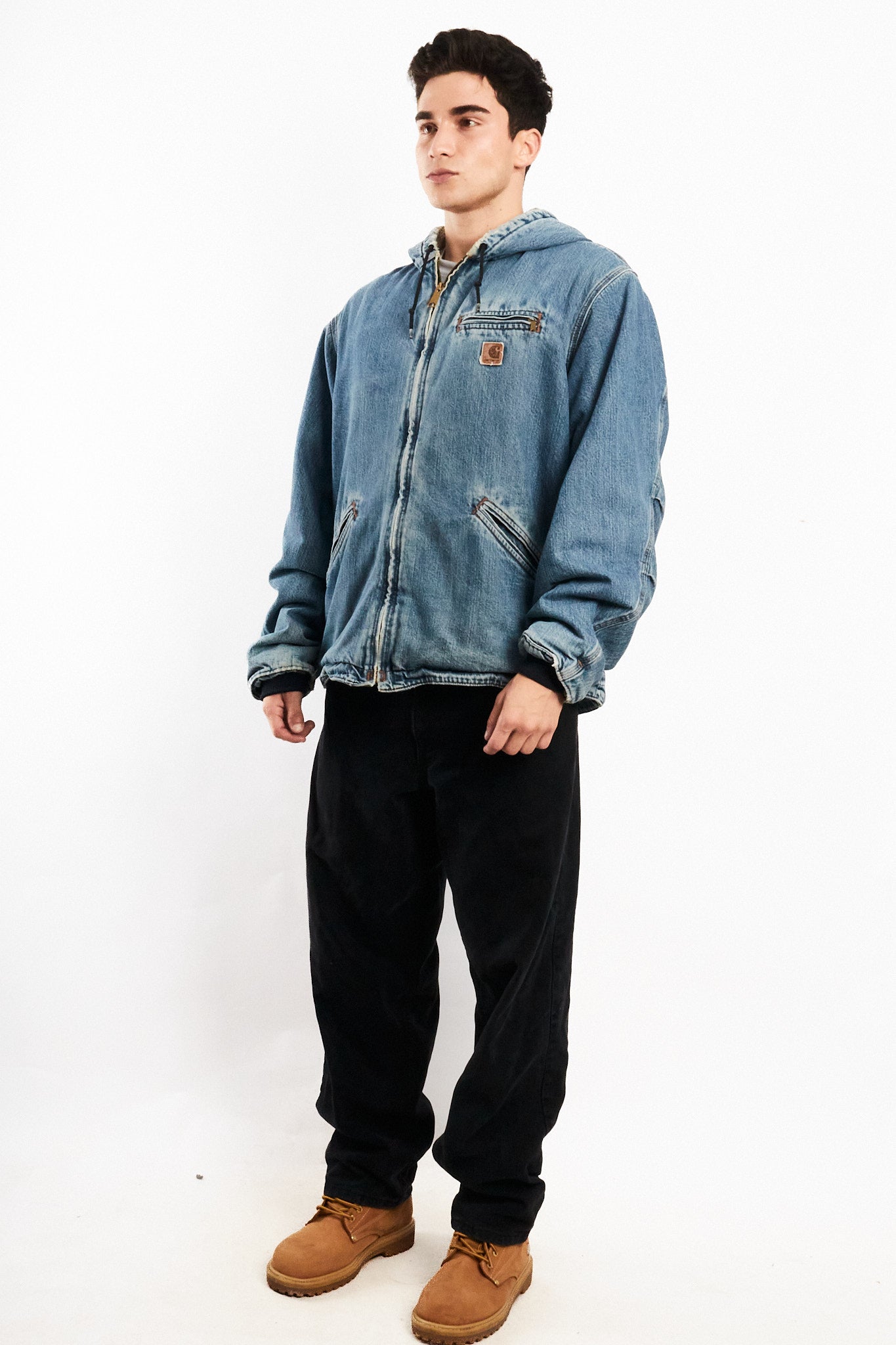 2000 Vintage Carhartt Light Denim Sandstone Sierra Jacket (L)