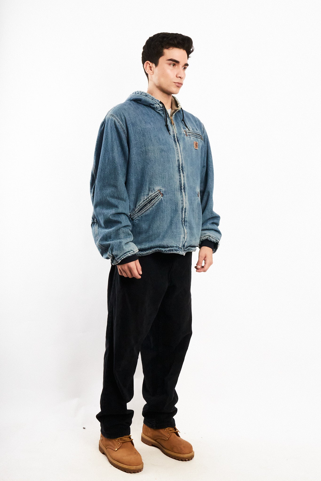 2000 Vintage Carhartt Light Denim Sandstone Sierra Jacket (L)
