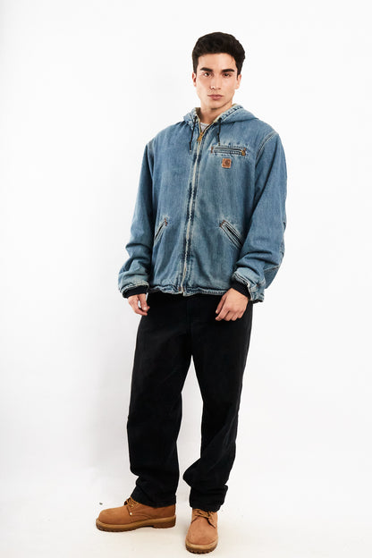 2000 Vintage Carhartt Light Denim Sandstone Sierra Jacket (L)