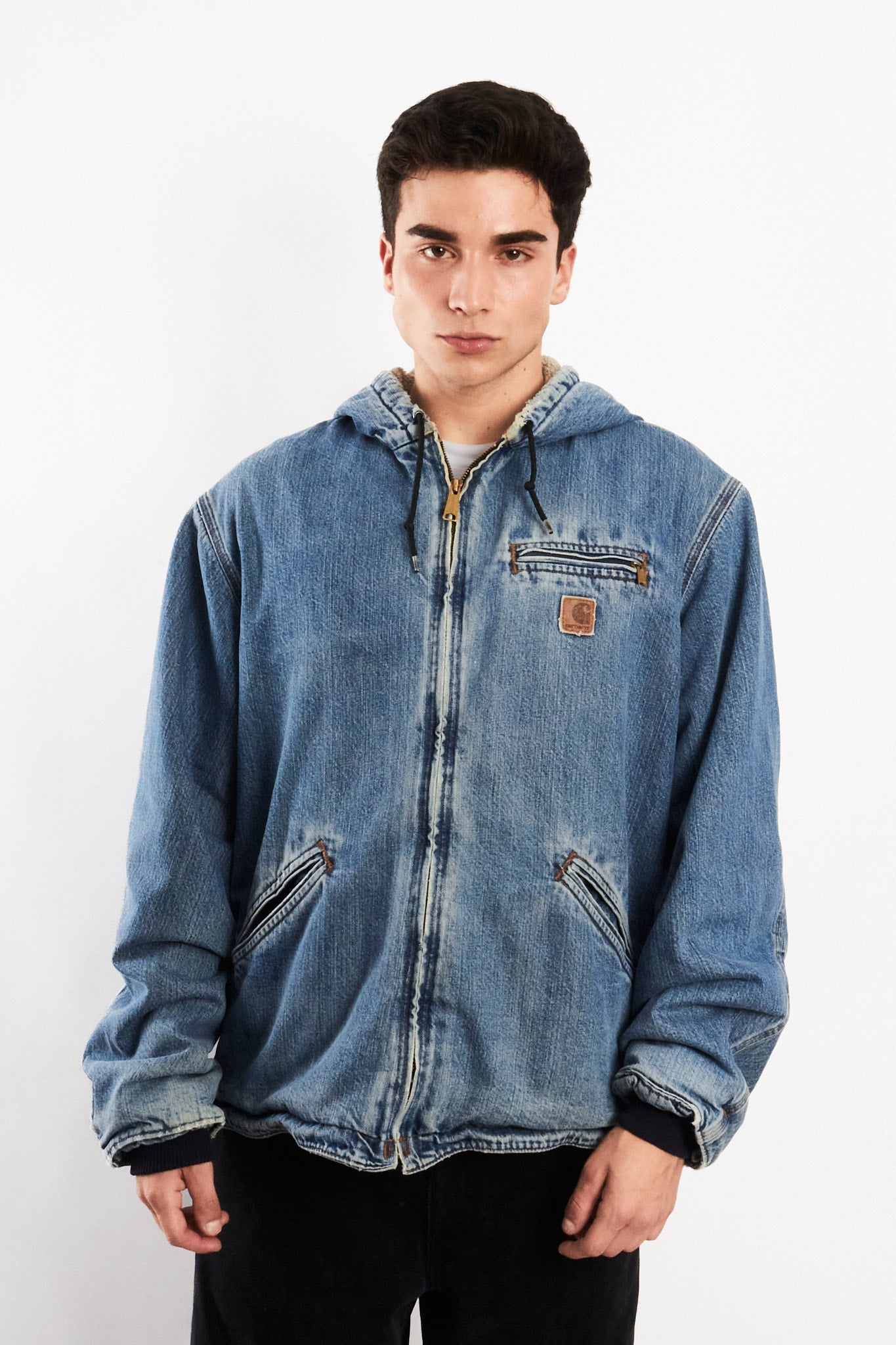 2000 Vintage Carhartt Light Denim Sandstone Sierra Jacket (L)