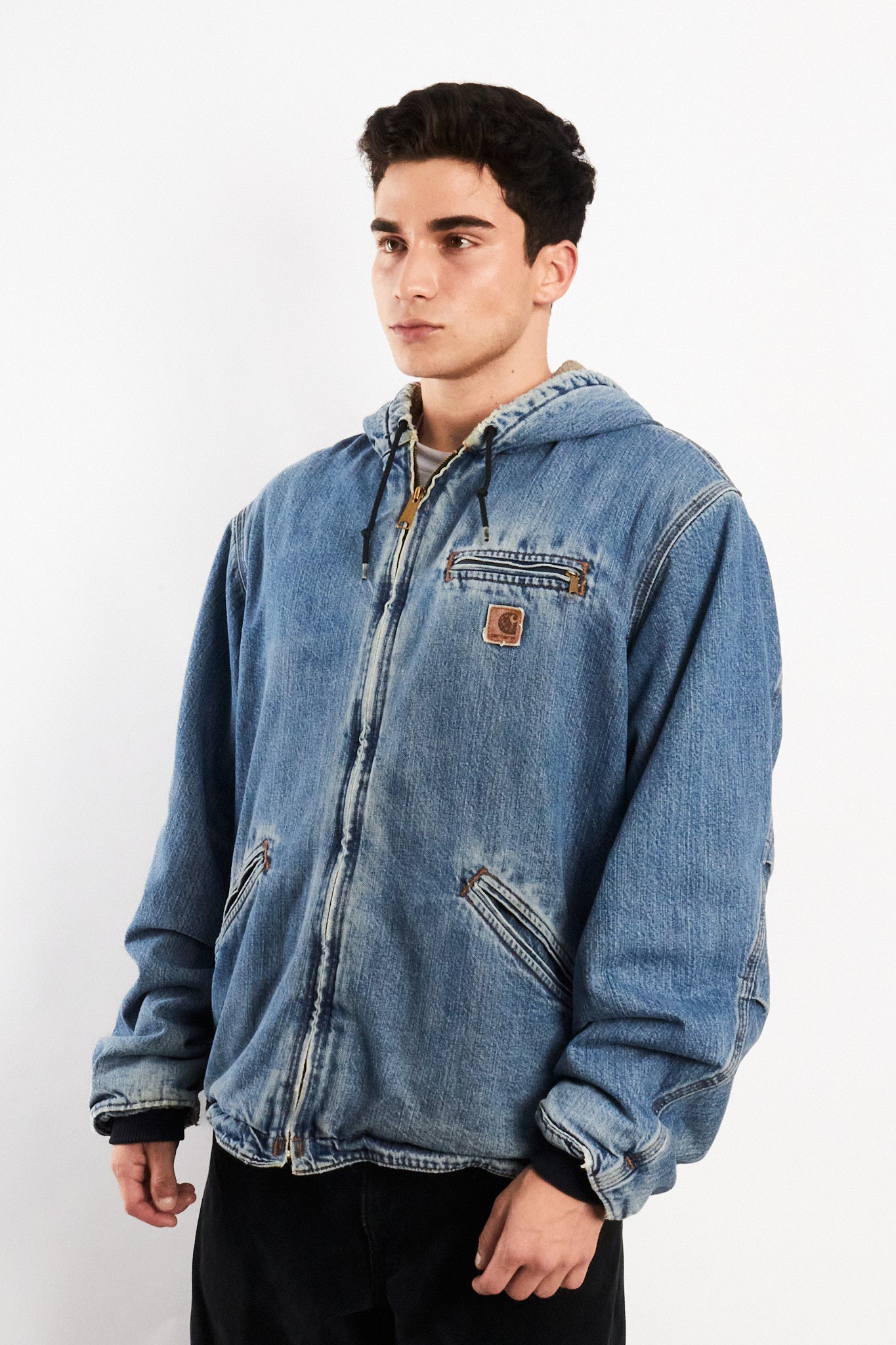 2000 Vintage Carhartt Light Denim Sandstone Sierra Jacket (L)