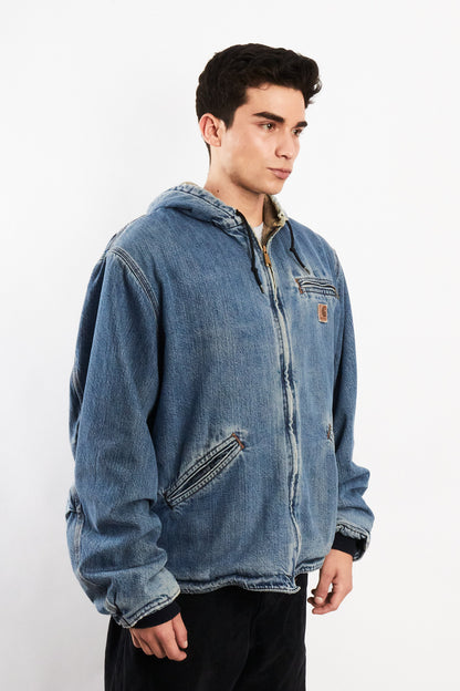 2000 Vintage Carhartt Light Denim Sandstone Sierra Jacket (L)