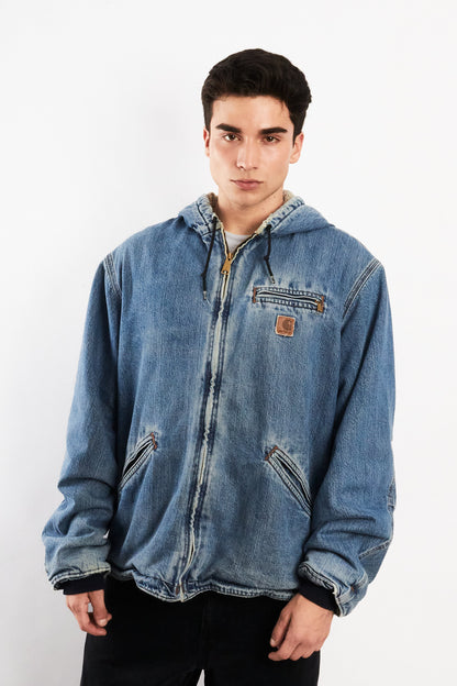 2000 Vintage Carhartt Light Denim Sandstone Sierra Jacket (L)