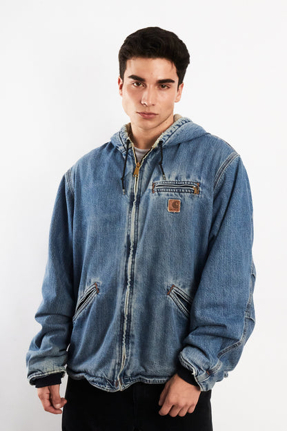 2000 Vintage Carhartt Light Denim Sandstone Sierra Jacket (L)