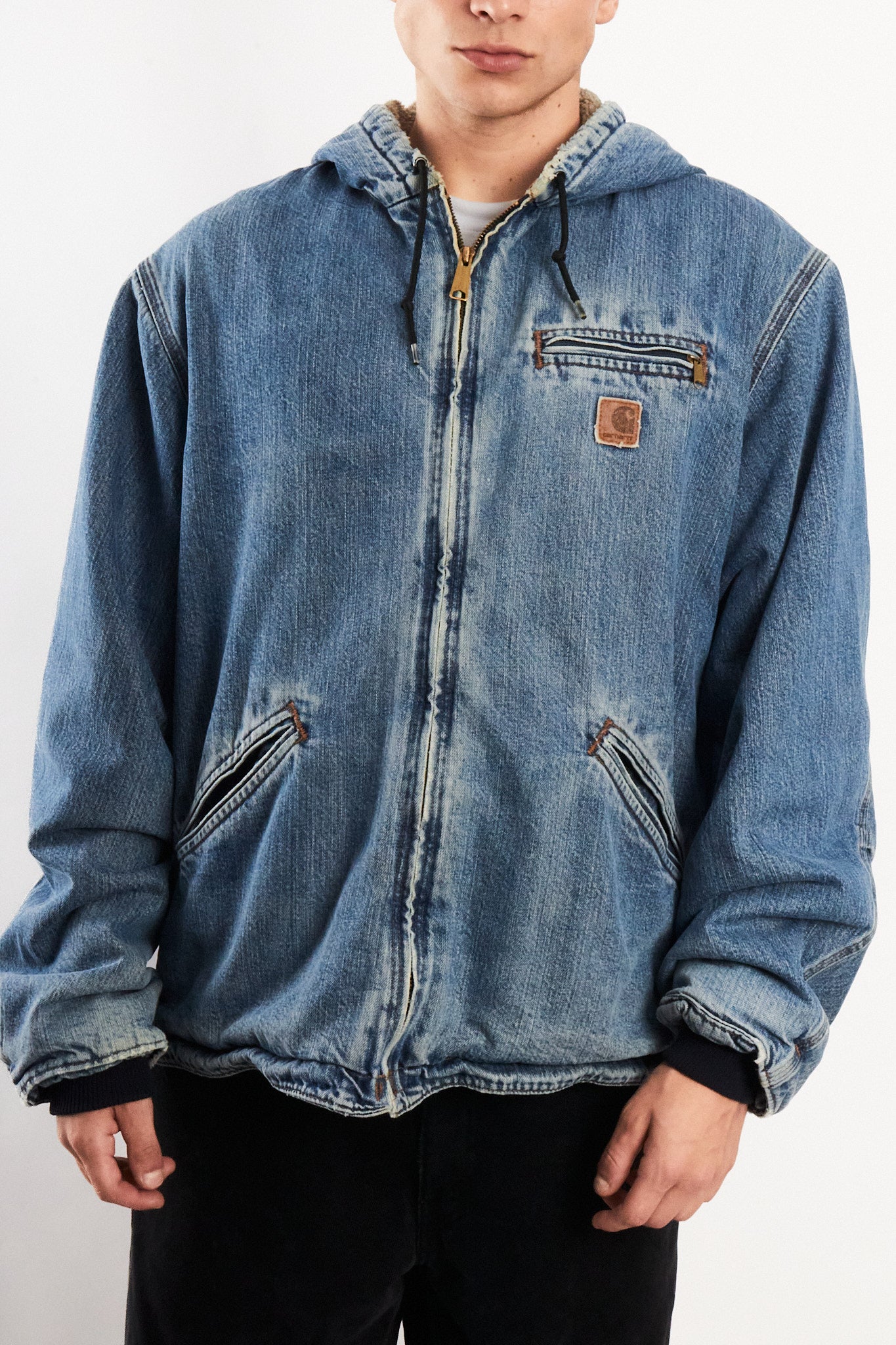 2000 Vintage Carhartt Light Denim Sandstone Sierra Jacket (L)