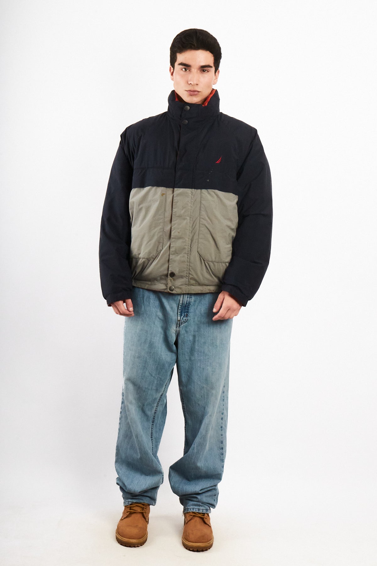 1990 Vintage Nautica Reversible Down Puffer Jacket (L/XL)