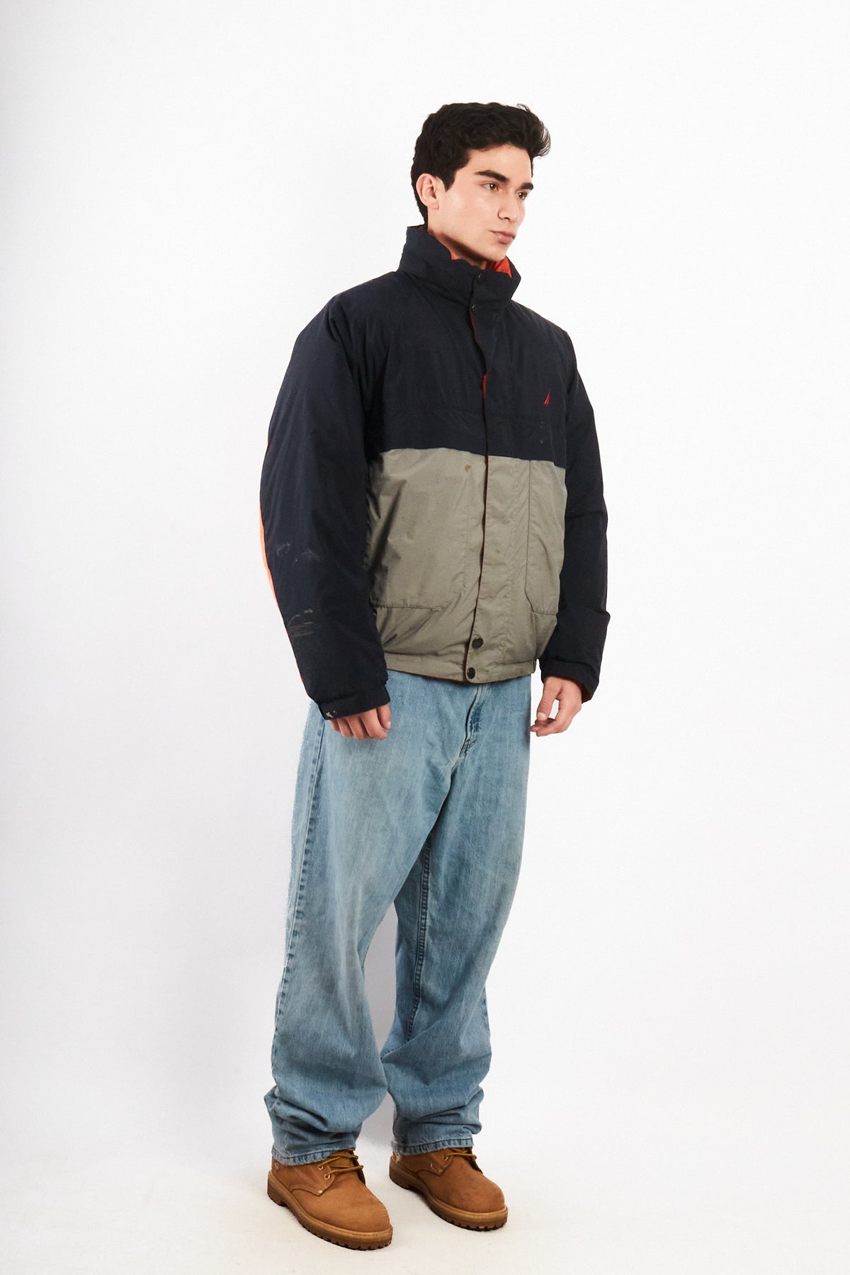 1990 Vintage Nautica Reversible Down Puffer Jacket (L/XL)