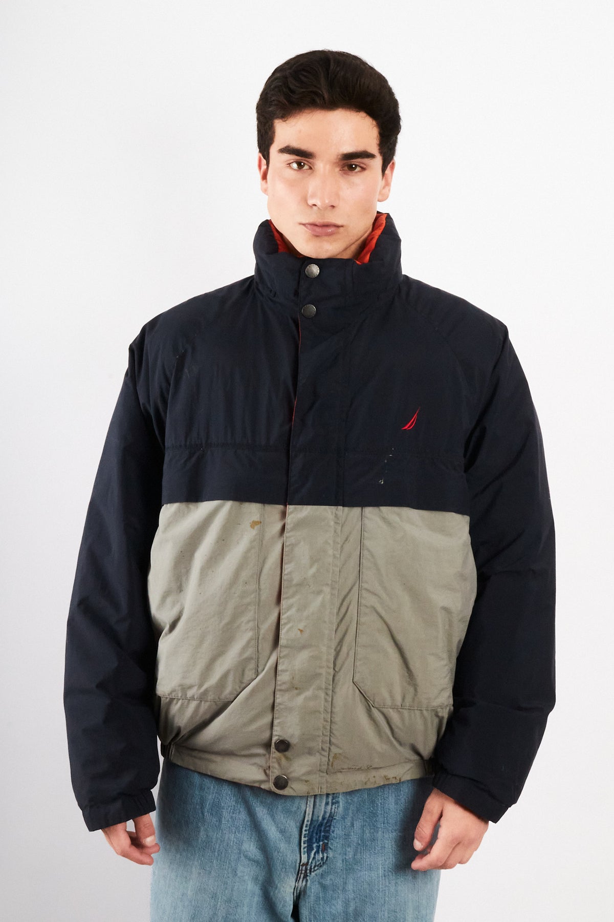 1990 Vintage Nautica Reversible Down Puffer Jacket (L/XL)