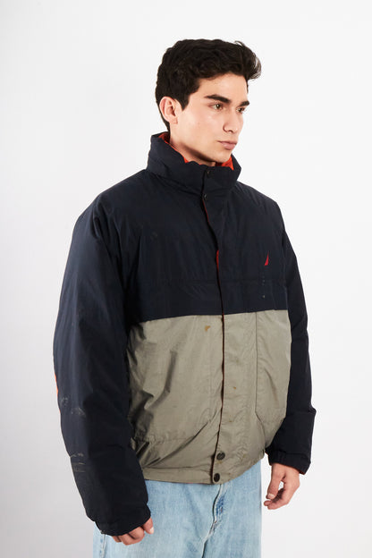 1990 Vintage Nautica Reversible Down Puffer Jacket (L/XL)