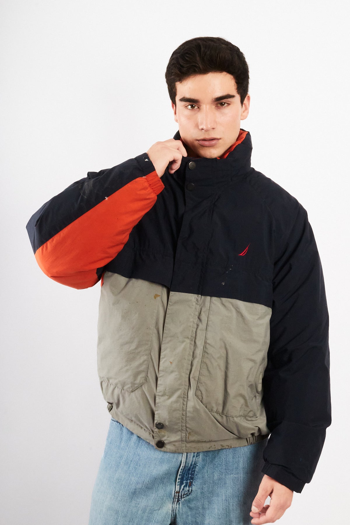 1990 Vintage Nautica Reversible Down Puffer Jacket (L/XL)