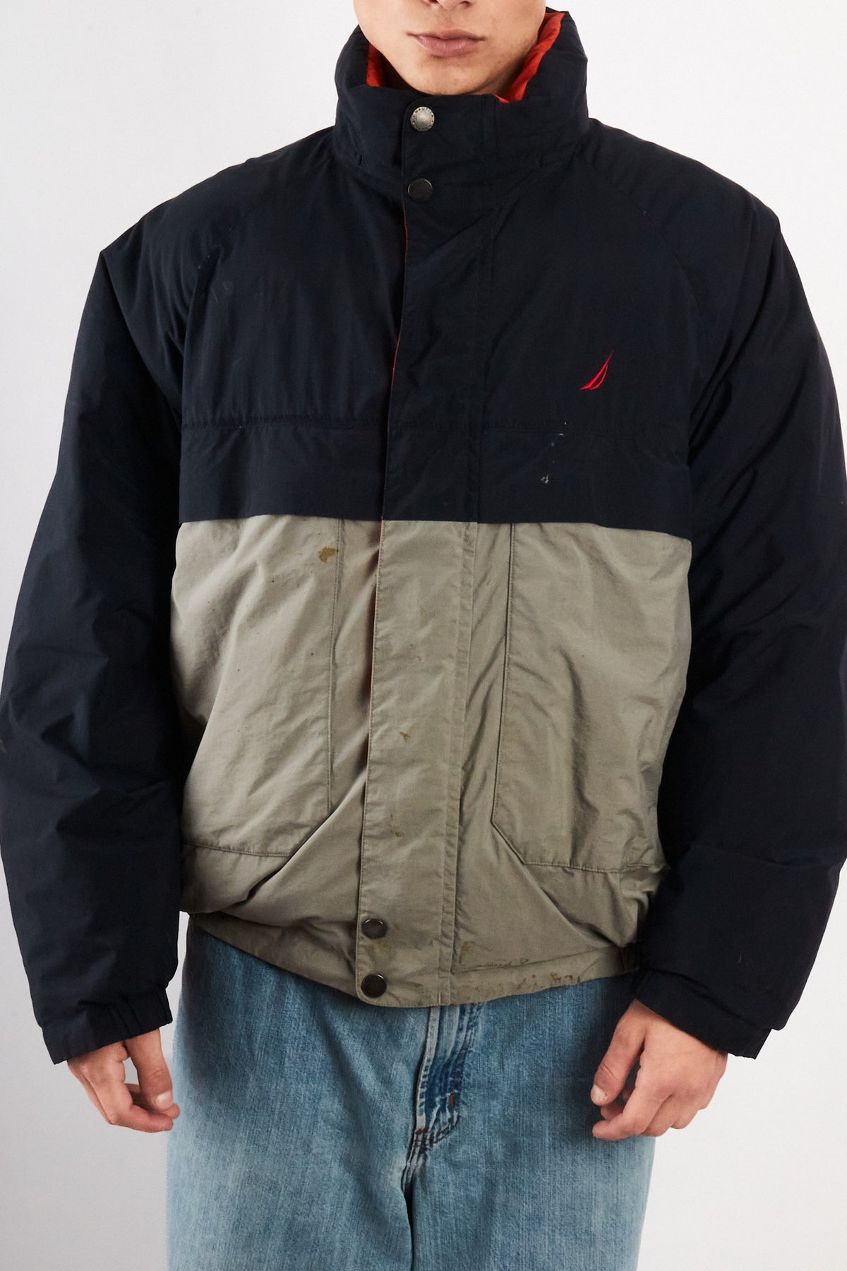 1990 Vintage Nautica Reversible Down Puffer Jacket (L/XL)
