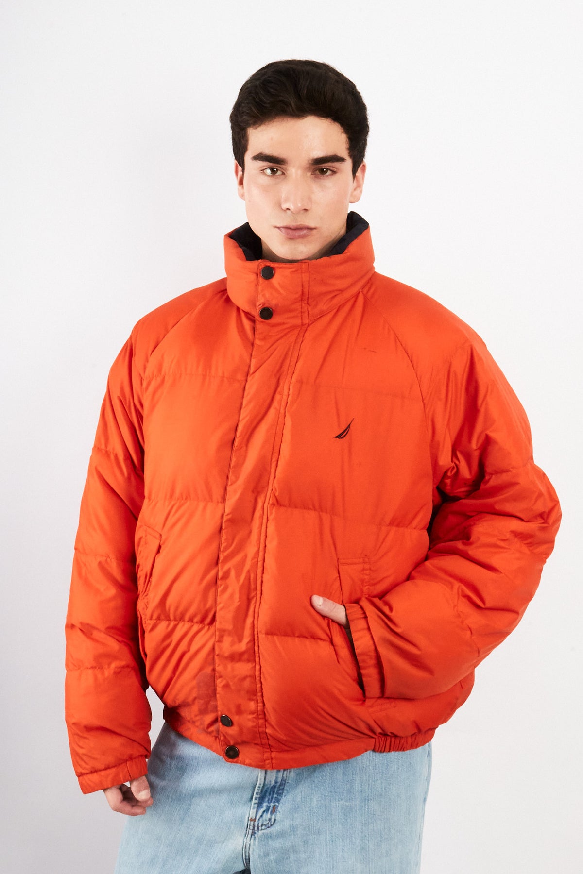 1990 Vintage Nautica Reversible Down Puffer Jacket (L/XL)