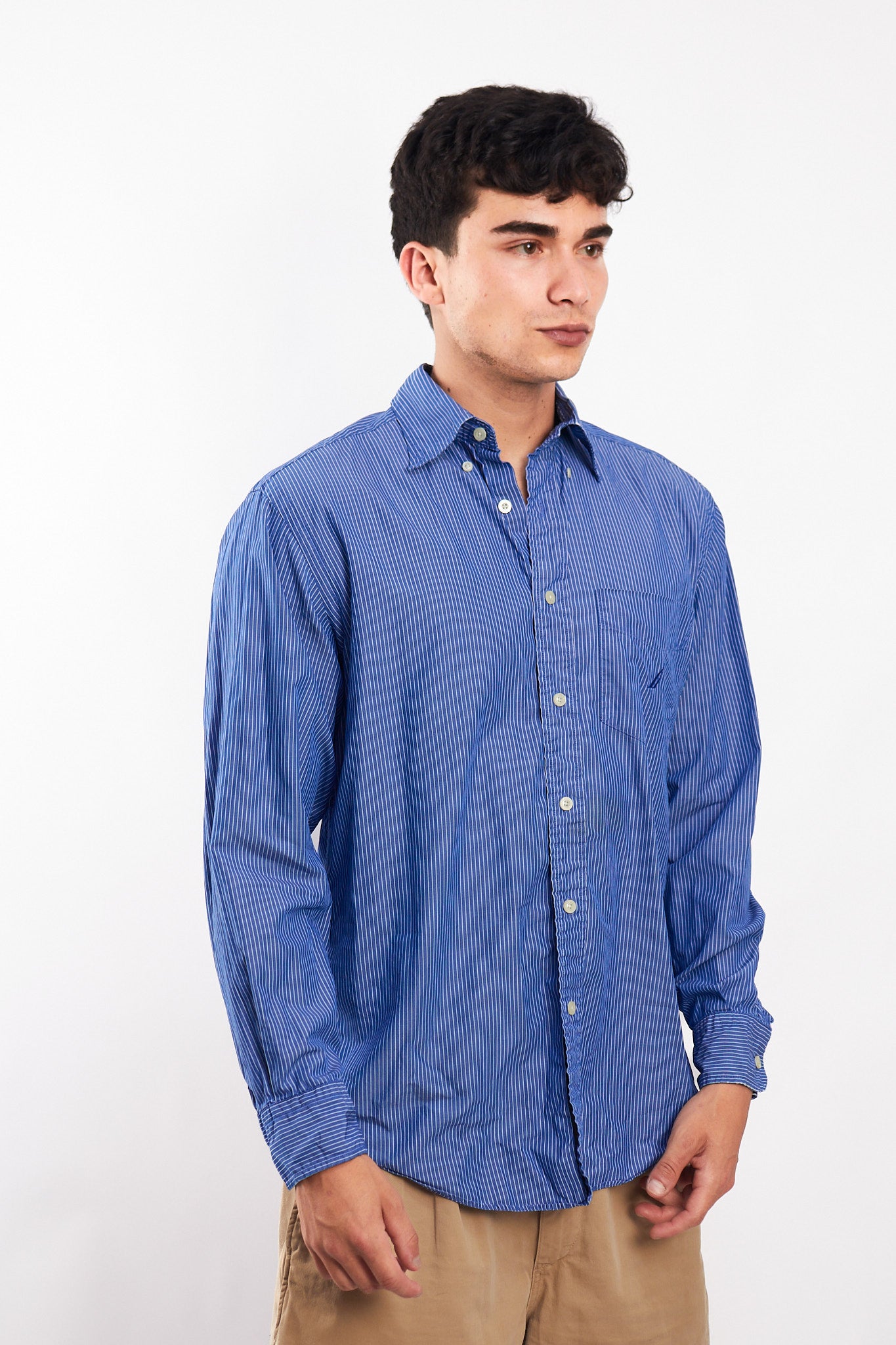 2000 Nautica Striped Shirt (M/L)