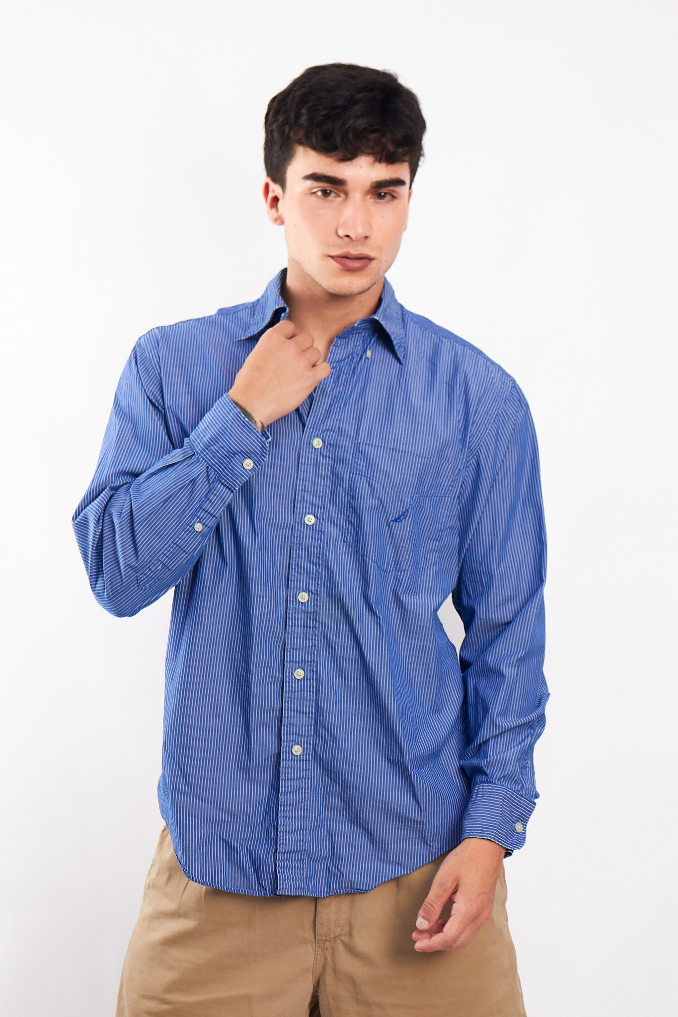 2000 Nautica Striped Shirt (M/L)