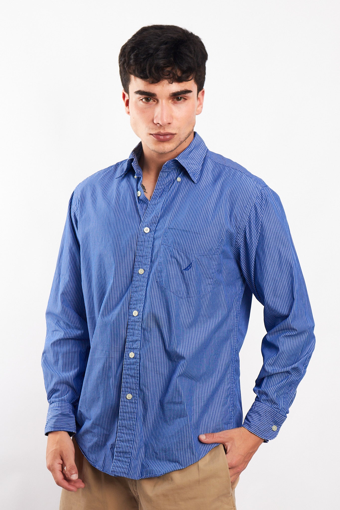 2000 Nautica Striped Shirt (M/L)