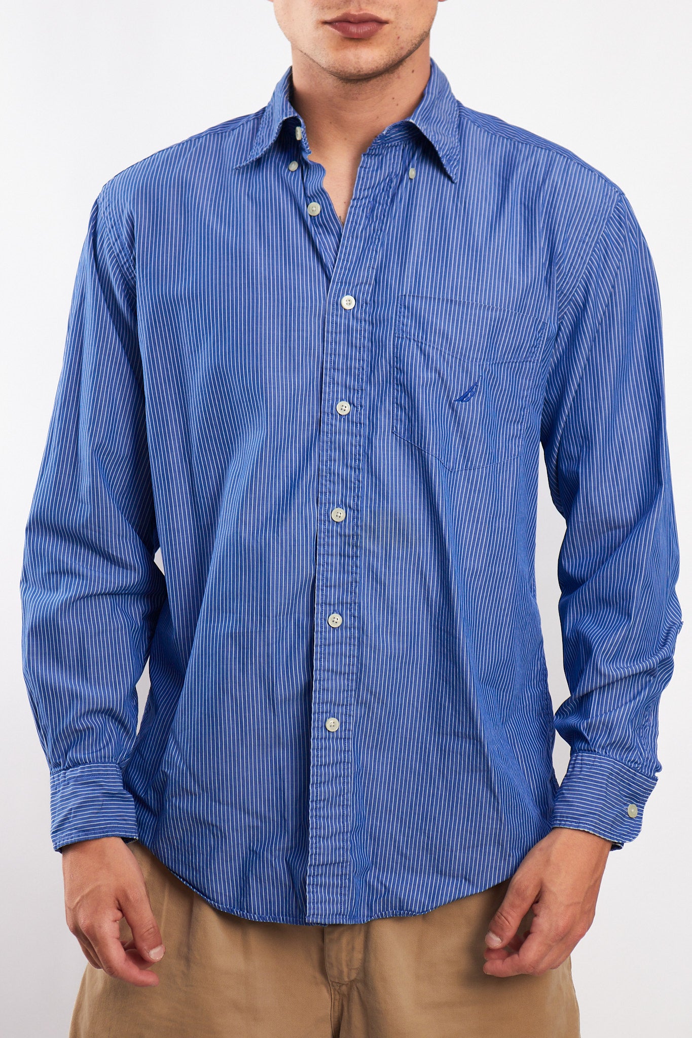 2000 Nautica Striped Shirt (M/L)