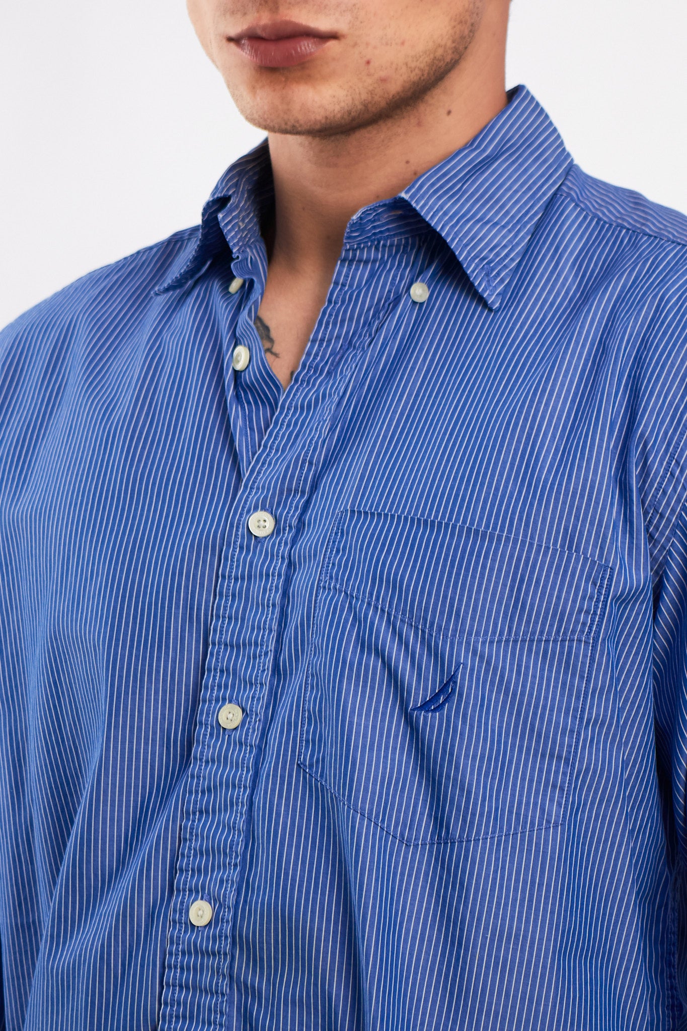 2000 Nautica Striped Shirt (M/L)