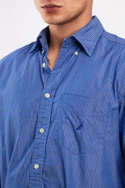 2000 Nautica Striped Shirt (M/L)
