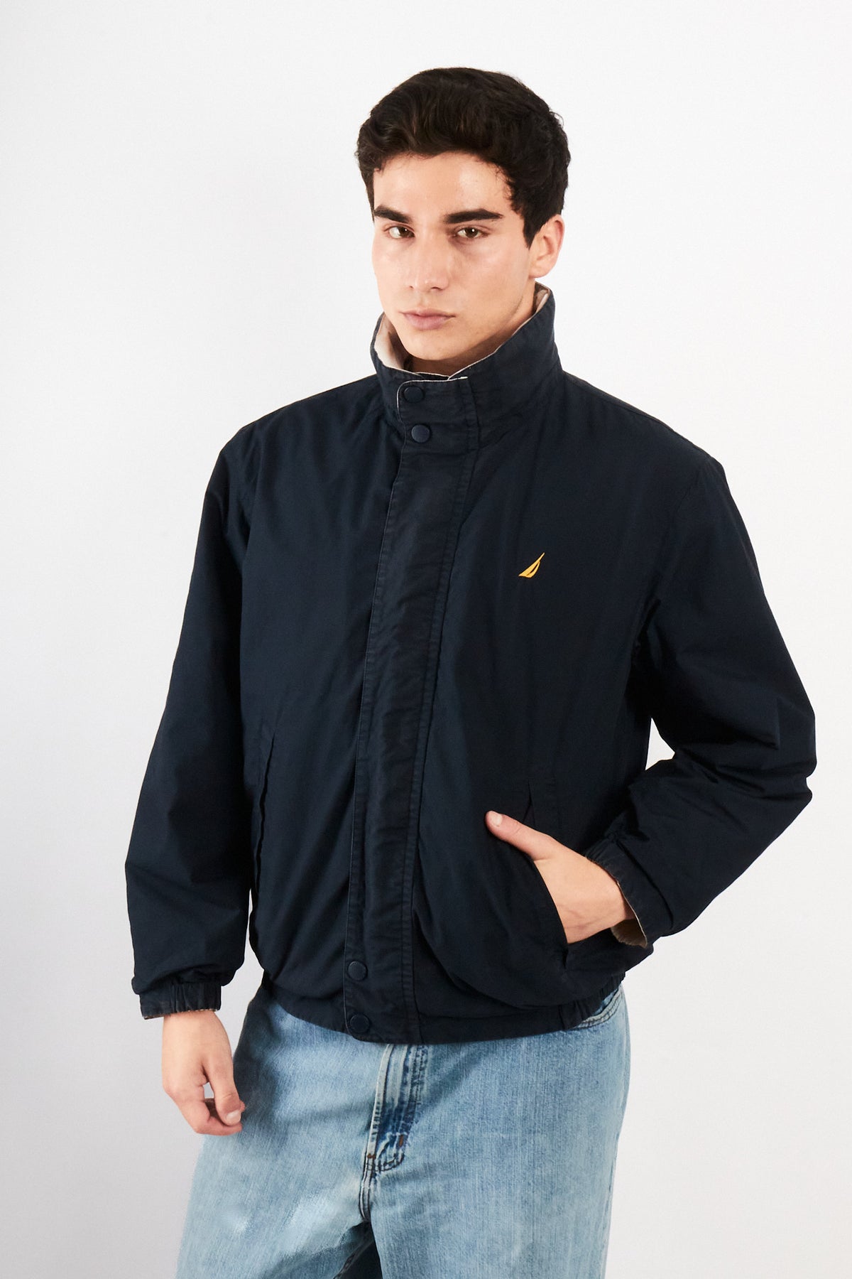 2000 Vintage Nautica Colorblock Reversible Jacket (S/M)