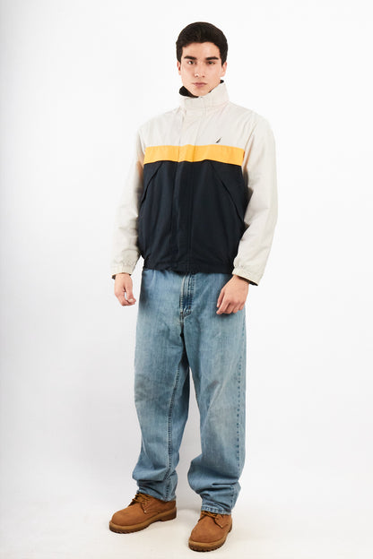 2000 Vintage Nautica Colorblock Reversible Jacket (S/M)