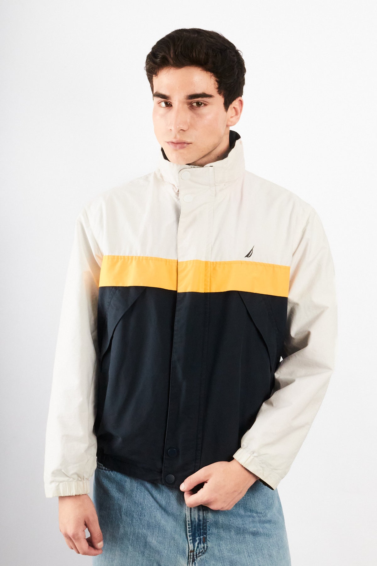 2000 Vintage Nautica Colorblock Reversible Jacket (S/M)