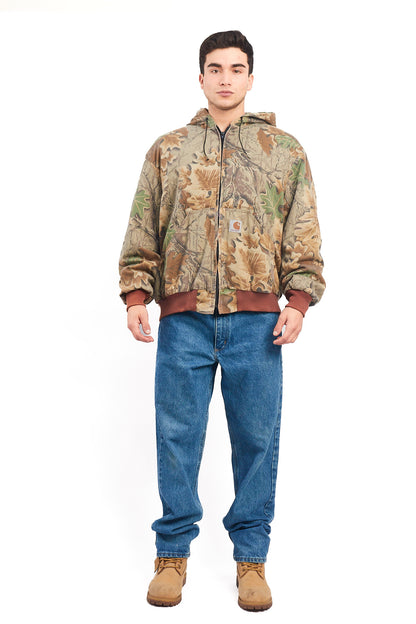 Vintage Carhartt Realtree Camo Lightweight Hooded Jacket (XL)