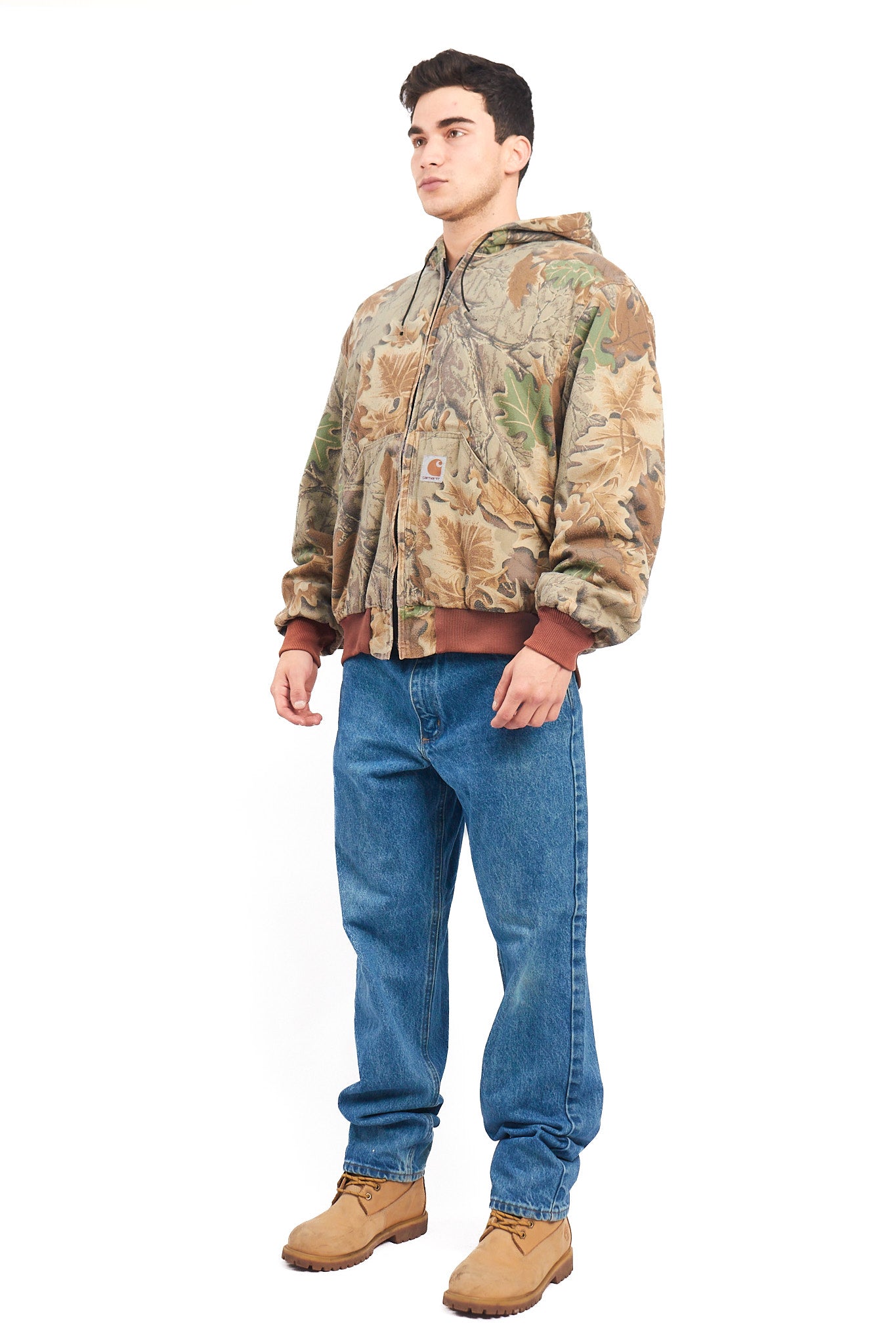 Vintage Carhartt Realtree Camo Lightweight Hooded Jacket (XL)