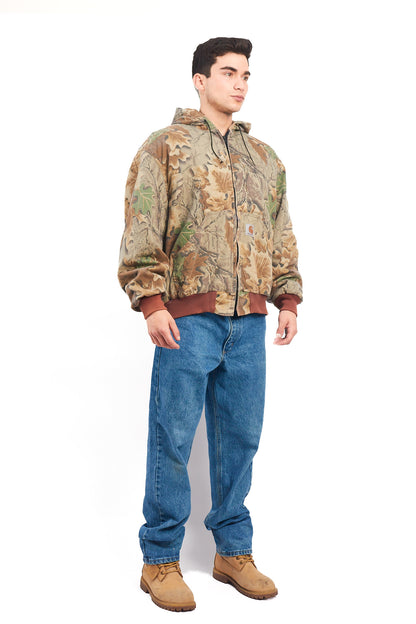 Vintage Carhartt Realtree Camo Lightweight Hooded Jacket (XL)