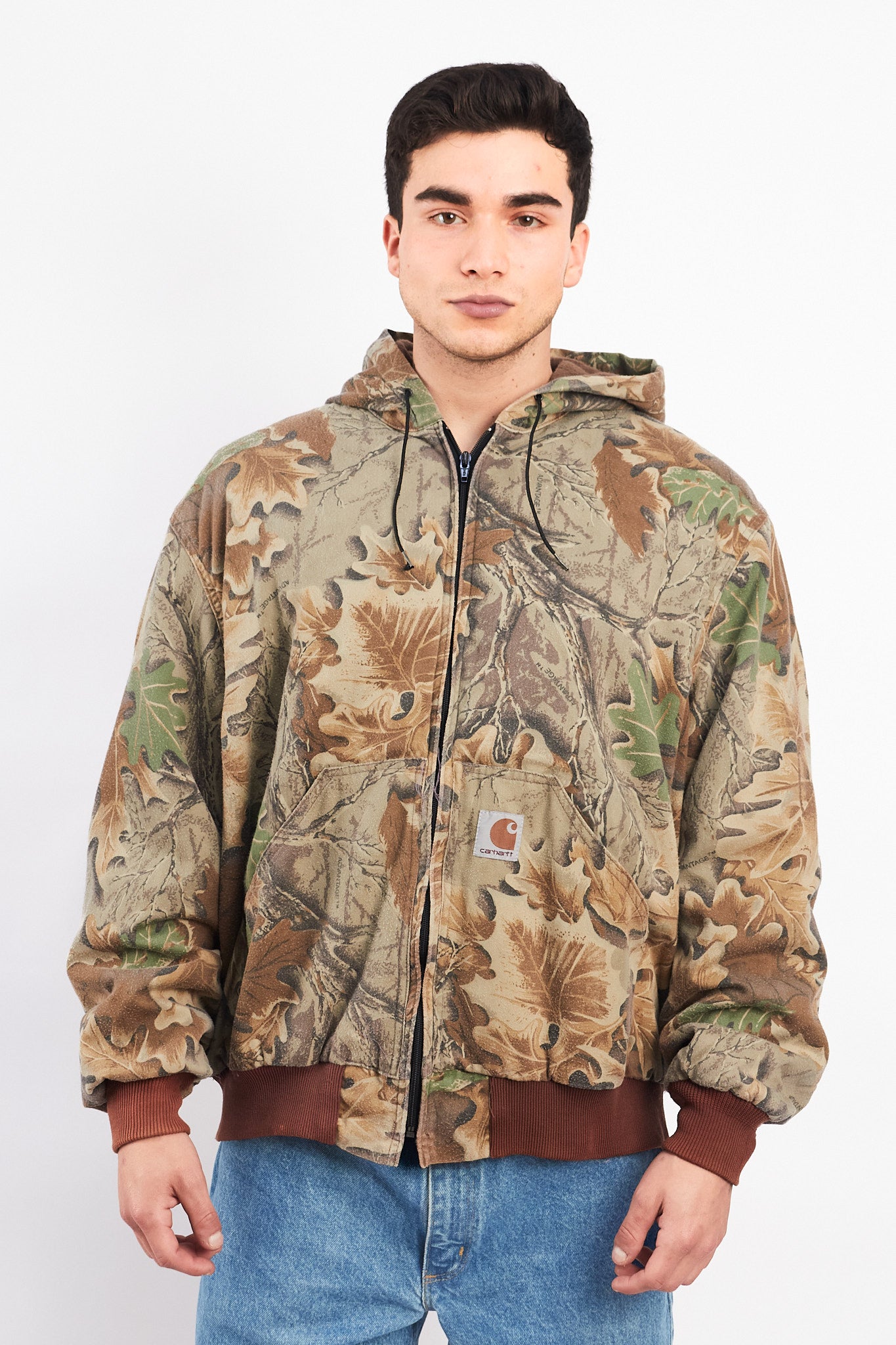 Vintage Carhartt Realtree Camo Lightweight Hooded Jacket (XL)