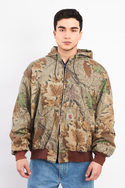 Vintage Carhartt Realtree Camo Lightweight Hooded Jacket (XL)