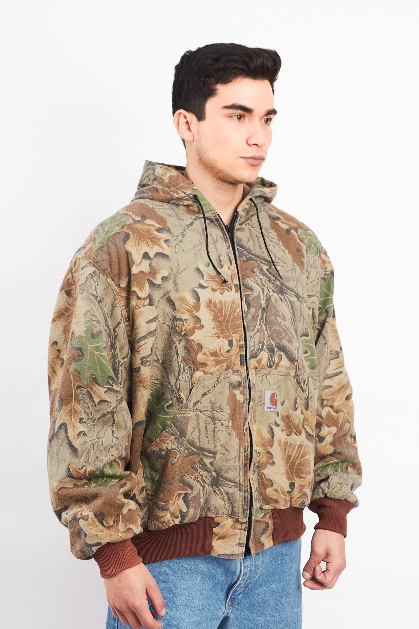 Vintage Carhartt Realtree Camo Lightweight Hooded Jacket (XL)