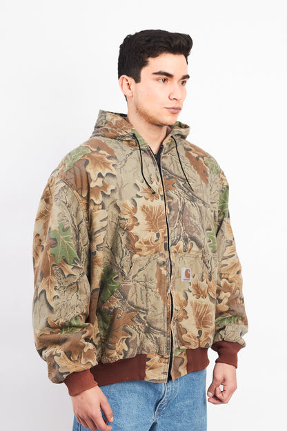 Vintage Carhartt Realtree Camo Lightweight Hooded Jacket (XL)