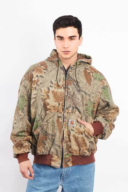 Vintage Carhartt Realtree Camo Lightweight Hooded Jacket (XL)