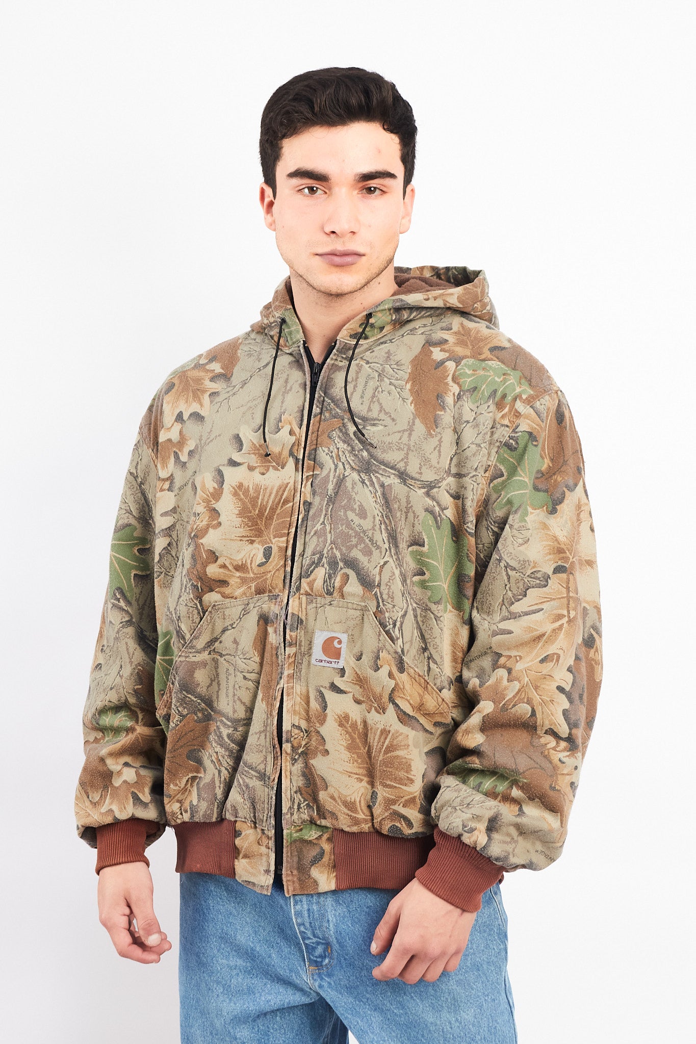 Vintage Carhartt Realtree Camo Lightweight Hooded Jacket (XL)