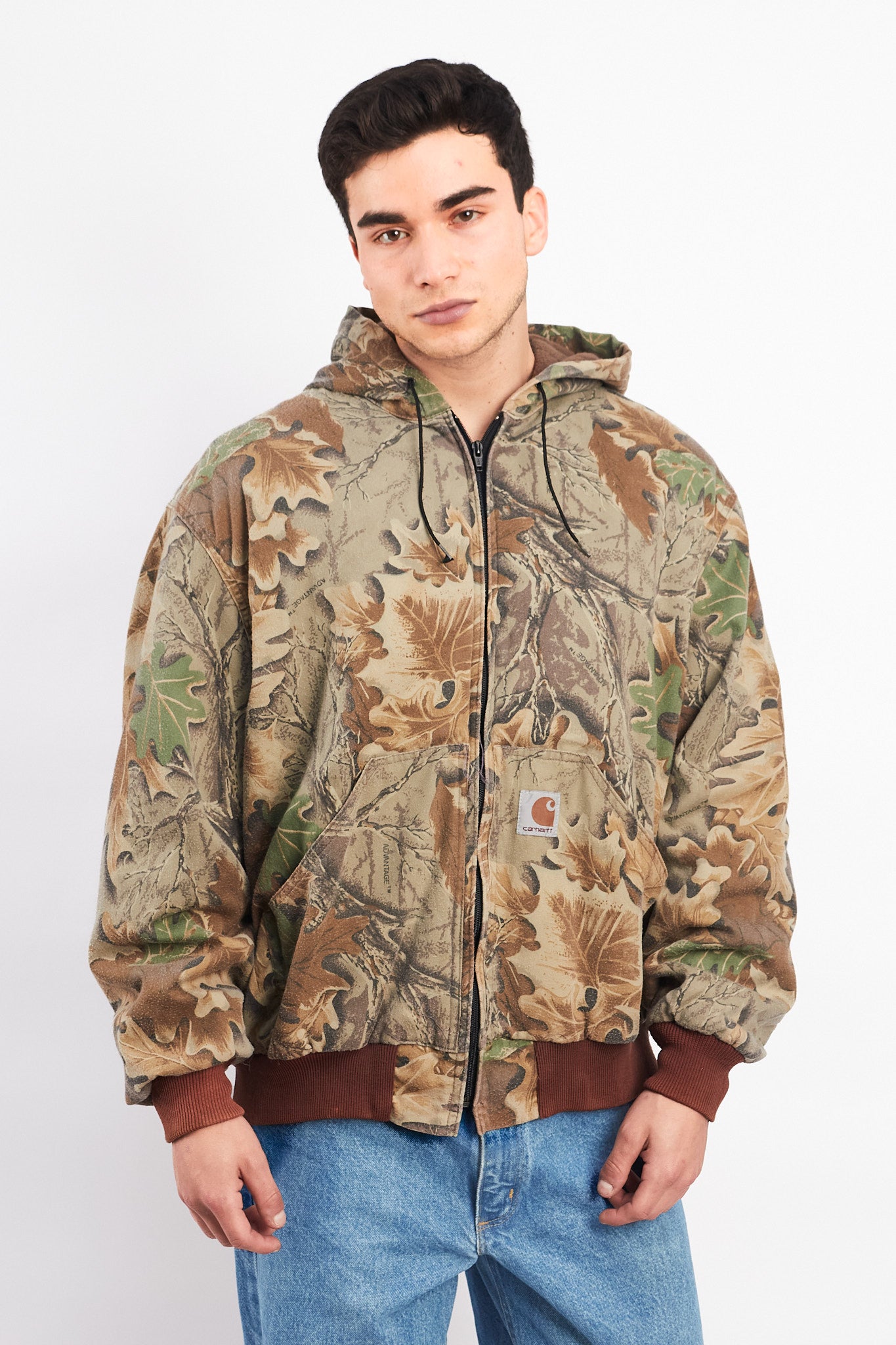 Vintage Carhartt Realtree Camo Lightweight Hooded Jacket (XL)