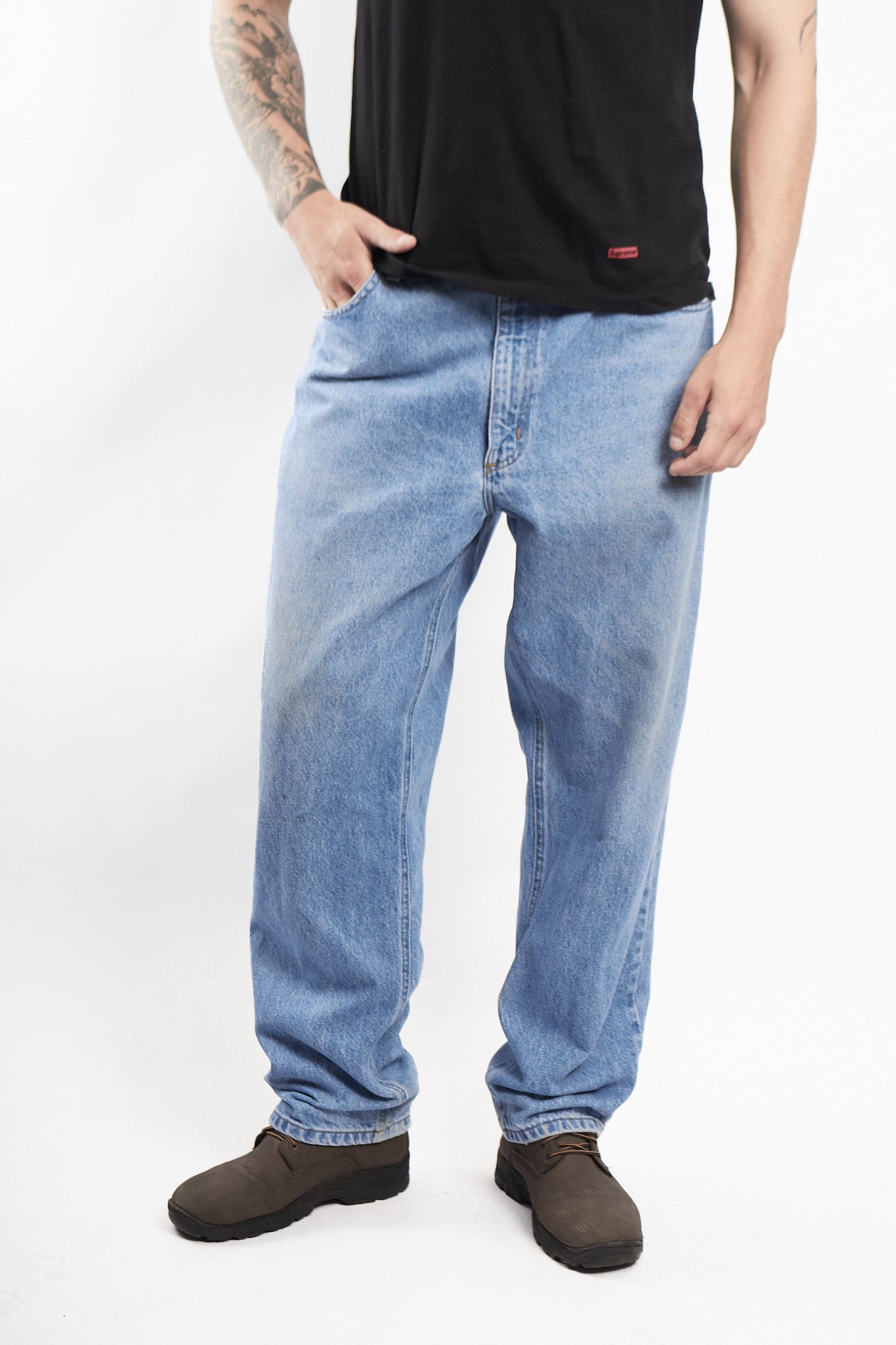Carhartt Light Vintage Blue Baggy Jean (34)