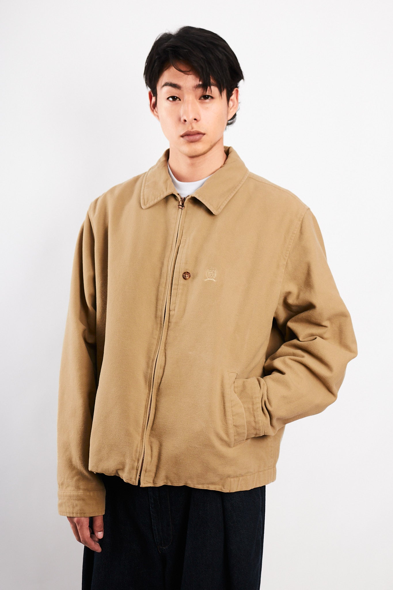 1999 Vintage Tommy Hilfiger Beige Wool Harrington (M/L)