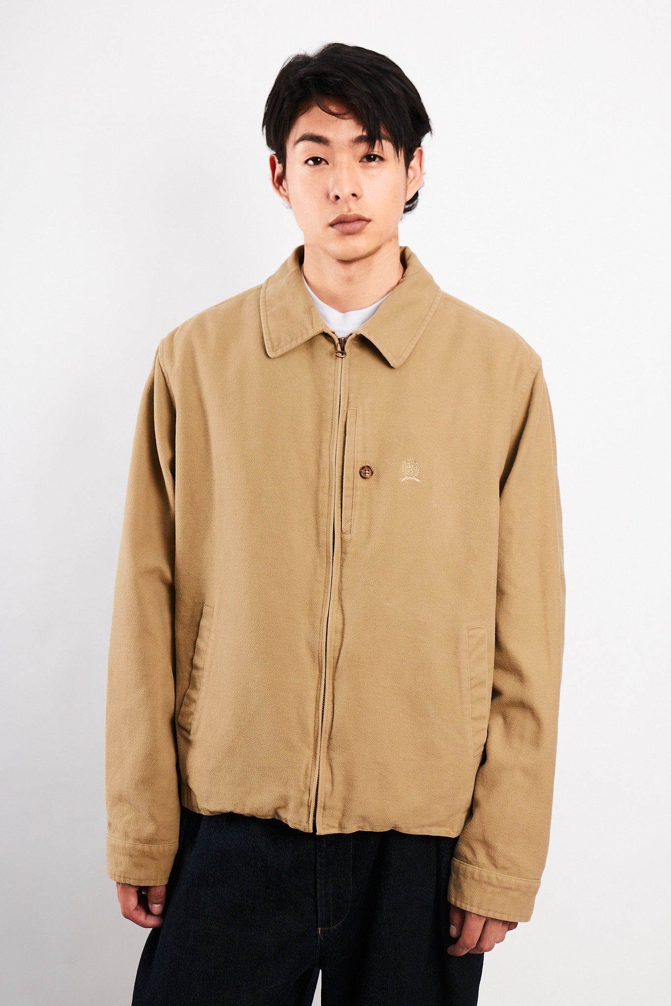 1999 Vintage Tommy Hilfiger Beige Wool Harrington (M/L)